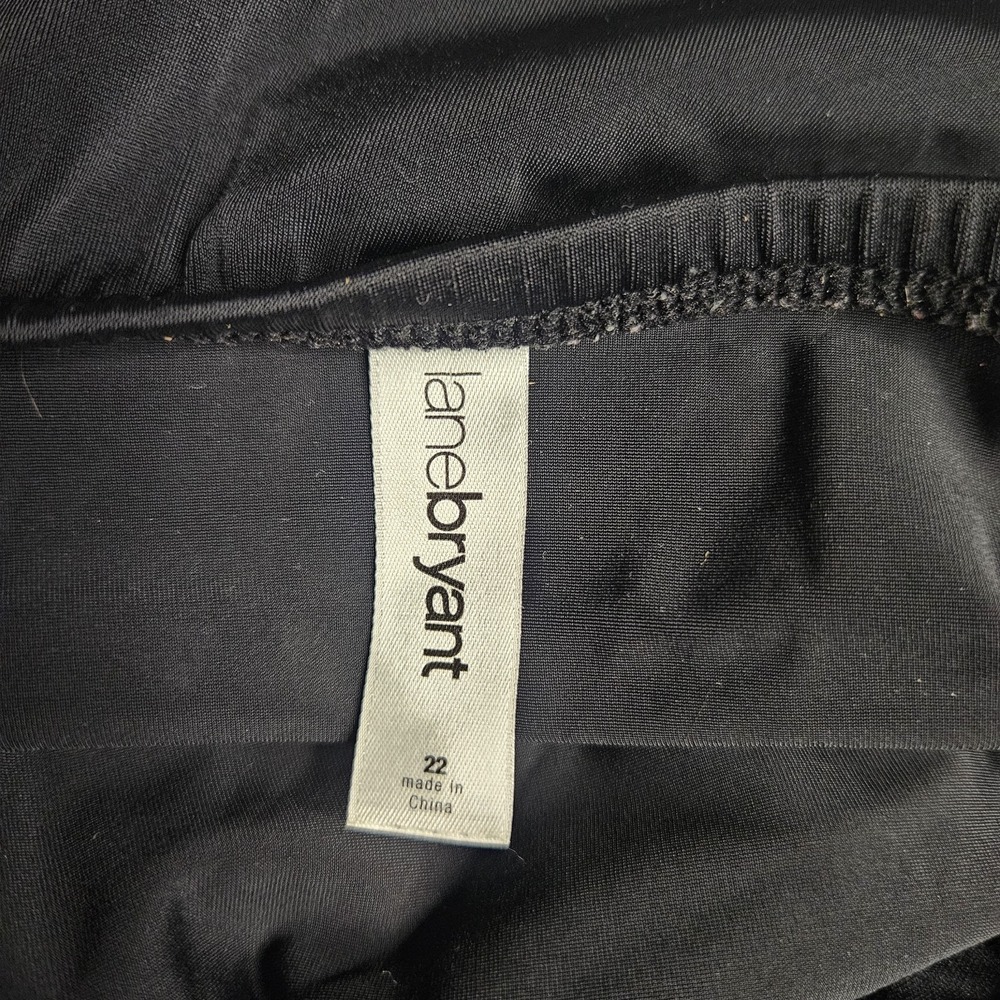 Lane Bryant Womens Swim Skirt 22 Black Side Slit - Picture 8 of 9